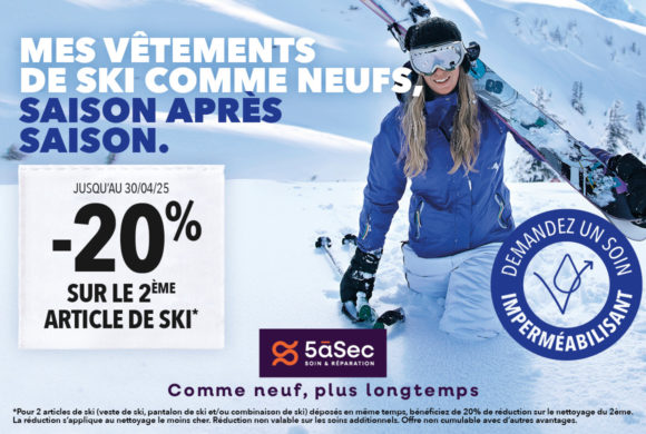 5àsec – 20% article de ski